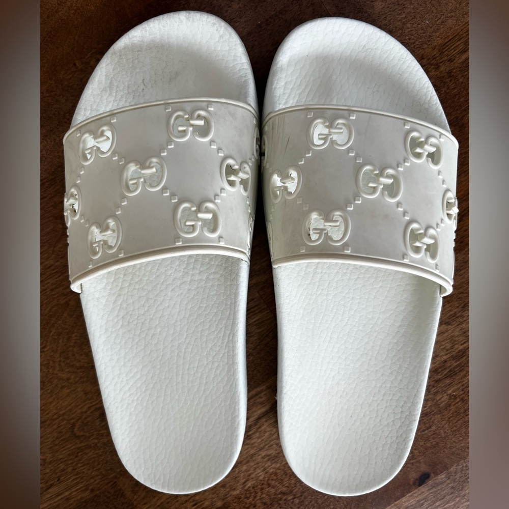 Gucci Women's White Slide Sandals